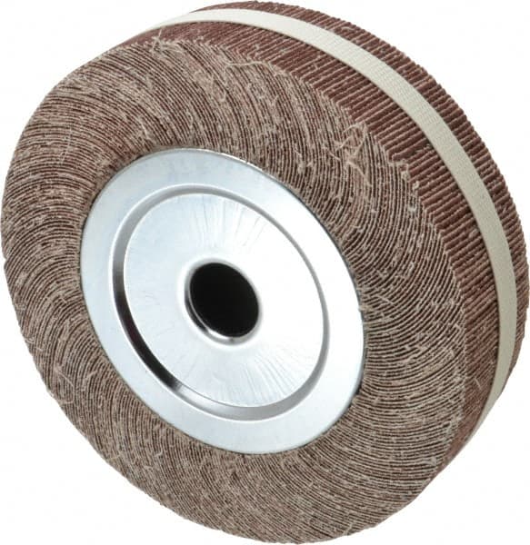 Value Collection - 8" Diam, 60 Grit Aluminum Oxide Unmounted Flap Wheel - 1" Hole, 2" Wide, Coated, Medium Grade, 4,800 Max RPM - Americas Industrial Supply