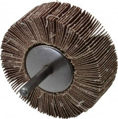 Value Collection - 3" Diam x 1" Face Width, Fine Aluminum Oxide Coated Mounted Flap Wheel - 1/4" Shank Mount, 120 Grit, 5,800 Max RPM - Americas Industrial Supply