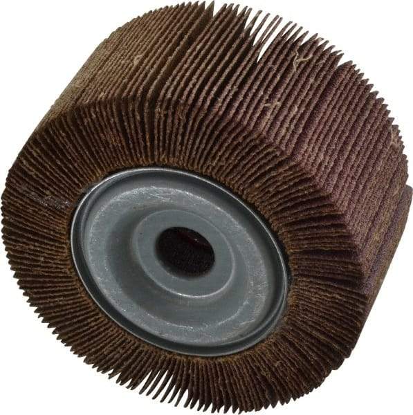 Norton - 4" Diam, 60 Grit Aluminum Oxide Unmounted Flap Wheel - 5/8" Hole, 2" Wide, Coated, Medium Grade, 12,000 Max RPM , Cloth Backing - Americas Industrial Supply
