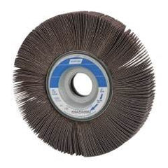 Norton - 6" Diam, 120 Grit Aluminum Oxide Unmounted Flap Wheel - 1" Hole, 1" Wide, Coated, Fine Grade, 6,200 Max RPM , Cloth Backing - Americas Industrial Supply