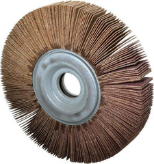 Norton - 6" Diam, 80 Grit Aluminum Oxide Unmounted Flap Wheel - 1" Hole, 1" Wide, Coated, Medium Grade, 6,200 Max RPM , Cloth Backing - Americas Industrial Supply