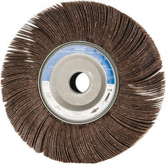 Norton - 8" Diam, 80 Grit Aluminum Oxide Unmounted Flap Wheel - 1" Hole, 2" Wide, Coated, Medium Grade, 4,700 Max RPM , Cloth Backing - Americas Industrial Supply