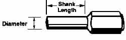 Merit Abrasives - Flap Wheel Adapter - 8" Shank Length" x 1/4" Shank Diam - Americas Industrial Supply