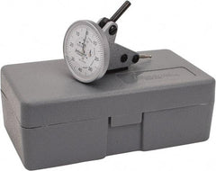 INTERAPID - 1.6 mm Range, 0.01 mm Dial Graduation, Vertical Dial Test Indicator - 1-1/2 Inch White Dial, 0-40-0 Dial Reading - Americas Industrial Supply
