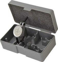 INTERAPID - 1.6 mm Range, 0.01 mm Dial Graduation, Horizontal Dial Test Indicator - 1.1811 Inch White Dial, 0-40-0 Dial Reading - Americas Industrial Supply