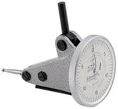 INTERAPID - 1.6 mm Range, 0.01 mm Dial Graduation, Vertical Dial Test Indicator - 1.1811 Inch White Dial, 0-40-0 Dial Reading - Americas Industrial Supply