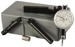 TESA Brown & Sharpe - 6 Piece, 0.0001" to 0.06" Measuring Range, 1-1/2" Dial Diam, 0-4-0 Dial Reading, White Dial Test Indicator Kit - 0.0001" Accuracy, 0.65" Contact Point Length, 0.08" Ball Diam, 0.001" Dial Graduation - Americas Industrial Supply