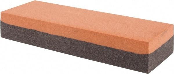 Made in USA - 6" Long x 2" Wide x 1" Thick, Aluminum Oxide Sharpening Stone - Rectangle, Coarse, Fine Grade - Americas Industrial Supply