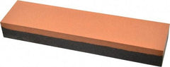 Made in USA - 8" Long x 2" Wide x 1" Thick, Aluminum Oxide Sharpening Stone - Rectangle, Coarse, Fine Grade - Americas Industrial Supply