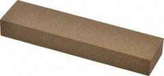Made in USA - 4" Long x 1" Wide x 1/2" Thick, Aluminum Oxide Sharpening Stone - Rectangle, Medium Grade - Americas Industrial Supply