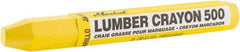 Markal - Yellow Lumber Crayon - Clay-Basedd - Americas Industrial Supply