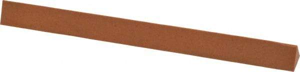 Made in USA - 6" Long x 1/2" Wide x 1/2" Thick, Aluminum Oxide Sharpening Stone - Triangle, Fine Grade - Americas Industrial Supply