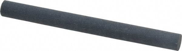Made in USA - 4" Long x 3/8" Diam x 3/8" Thick, Silicon Carbide Sharpening Stone - Round, Fine Grade - Americas Industrial Supply