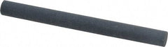Made in USA - 4" Long x 3/8" Diam x 3/8" Thick, Silicon Carbide Sharpening Stone - Round, Fine Grade - Americas Industrial Supply