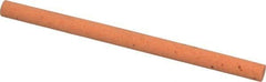 Made in USA - 4" Long x 1/4" Diam x 1/4" Thick, Aluminum Oxide Sharpening Stone - Round, Fine Grade - Americas Industrial Supply