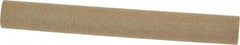 Made in USA - 4" Long x 1/2" Diam x 1/2" Thick, Aluminum Oxide Sharpening Stone - Round, Medium Grade - Americas Industrial Supply