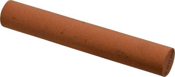 Made in USA - 6" Long x 1" Diam x 1" Thick, Aluminum Oxide Sharpening Stone - Round, Fine Grade - Americas Industrial Supply