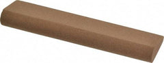Made in USA - 4" Long x 1" Diam x 7/16" Thick, Aluminum Oxide Sharpening Stone - Round, Medium Grade - Americas Industrial Supply