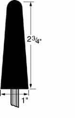Cratex - 1" Head Diam x 2-3/4" Thickness, A3, Tree End, Aluminum Oxide Mounted Point - Very Coarse Grade, 36 Grit, 10,730 RPM - Americas Industrial Supply