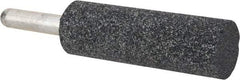Grier Abrasives - 1" Head Diam x 3" Thickness, W224, Cylinder End, Aluminum Oxide Mounted Point - Blue, Medium Grade, 60 Grit, 24,740 RPM - Americas Industrial Supply