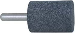 Grier Abrasives - 1-1/2" Head Diam x 2" Thickness, W239, Cylinder End, Aluminum Oxide Mounted Point - Blue, Medium Grade, 60 Grit, 25,470 RPM - Americas Industrial Supply