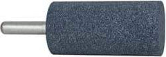 Grier Abrasives - 1-1/2" Head Diam x 3" Thickness, W241, Cylinder End, Aluminum Oxide Mounted Point - Blue, Medium Grade, 60 Grit, 18,000 RPM - Americas Industrial Supply