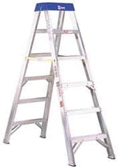 Made in USA - 12 Ft. High, Type IAA Rating, Aluminum Step Ladder - Americas Industrial Supply