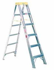Made in USA - 10 Ft. High, Type I Rating, Aluminum Step Ladder - Americas Industrial Supply