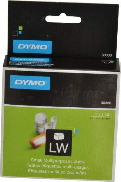 Dymo - 2-1/8" Long, White Die Cut Paper with Semi Perm. Adhesive Thermal Label - For DYMO LabelWriter Printers - Americas Industrial Supply