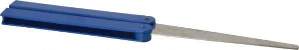 DMT - 9-1/2" OAL Coarse Flat Sharpener Diamond File - 3/4" Wide x 1/16" Thick, 4 LOC, Blue, 325 Grit - Americas Industrial Supply