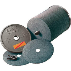 Sait - 4-1/2" Diam 7/8" Hole 80 Grit Fiber Disc - Ceramic, 11,000 Max RPM - Americas Industrial Supply