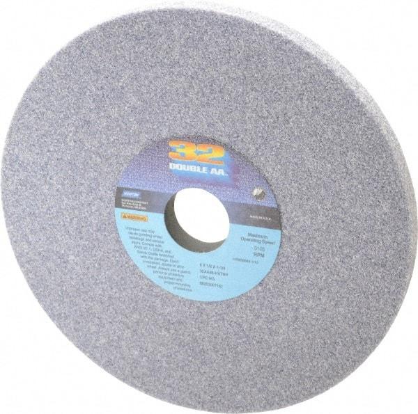 Norton - 8" Diam x 1-1/4" Hole x 1/2" Thick, H Hardness, 46 Grit Surface Grinding Wheel - Aluminum Oxide, Type 1, Coarse Grade, 3,105 Max RPM, Vitrified Bond, No Recess - Americas Industrial Supply