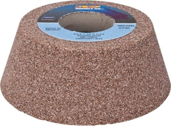 Norton - 4" Diam, 1-1/4" Hole Size, 1-1/2" Overall Thickness, 60 Grit, Type 11 Tool & Cutter Grinding Wheel - Medium Grade, Aluminum Oxide, J Hardness, Vitrified Bond, 5,730 RPM - Americas Industrial Supply