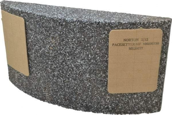 Norton - 11-1/4" Wide x 6" High x 2-1/4" Thick Grinding Segment - 30 Grit, Hardness F, Blue Print No. ME30777 - Americas Industrial Supply
