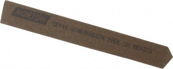 Norton - 4" Long x 1/2" Wide x 1/2" Thick, Aluminum Oxide Sharpening Stone - Triangle, Coarse Grade - Americas Industrial Supply
