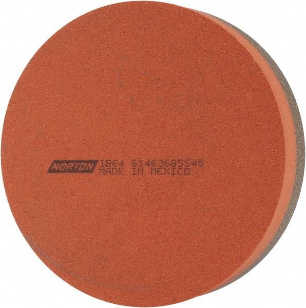 Norton - 4" Diam x 1" Thick, Aluminum Oxide Sharpening Stone - Round, Coarse, Fine Grade - Americas Industrial Supply