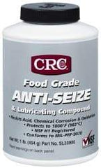 CRC - 16 oz Bottle High Temperature Anti-Seize Lubricant - Aluminum, -65 to 1,800°F, Opaque Off-White, Food Grade, Water Resistant - Americas Industrial Supply