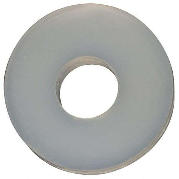 Made in USA - #2 Screw, Grade 6/6 Nylon Standard Flat Washer - 2.29mm ID x 1/4" OD, 0.81mm Thick - Americas Industrial Supply
