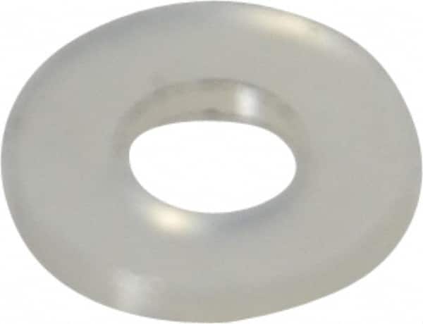 Made in USA - #4 Screw, Grade 6/6 Nylon Standard Flat Washer - 2.92mm ID x 1/4" OD, 0.81mm Thick - Americas Industrial Supply