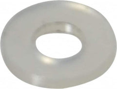 Made in USA - #4 Screw, Grade 6/6 Nylon Standard Flat Washer - 2.92mm ID x 1/4" OD, 0.81mm Thick - Americas Industrial Supply