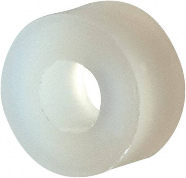 Made in USA - #4 Screw, Grade 6/6 Nylon Standard Flat Washer - 2.92mm ID x 1/4" OD, 3.18mm Thick - Americas Industrial Supply