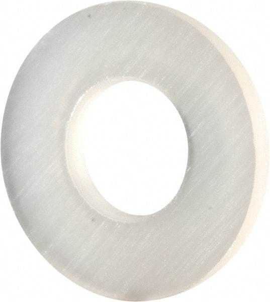 Made in USA - #6 Screw, Grade 6/6 Nylon Standard Flat Washer - 3.56mm ID x 5/16" OD, 0.81mm Thick - Americas Industrial Supply