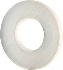 Made in USA - #6 Screw, Grade 6/6 Nylon Standard Flat Washer - 3.56mm ID x 5/16" OD, 0.81mm Thick - Americas Industrial Supply