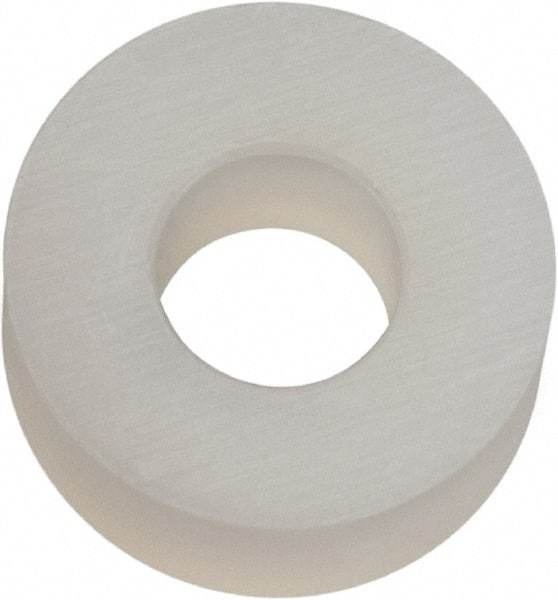 Made in USA - #6 Screw, Grade 6/6 Nylon Standard Flat Washer - 3.56mm ID x 5/16" OD, 3.18mm Thick - Americas Industrial Supply