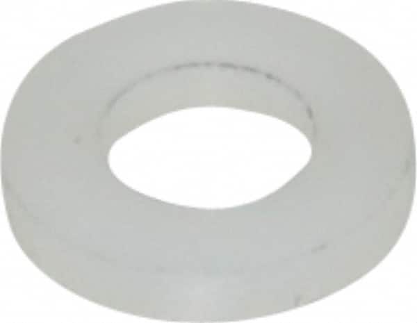 Made in USA - #10 Screw, Grade 6/6 Nylon Standard Flat Washer - 4.93mm ID x 3/8" OD, 1.57mm Thick - Americas Industrial Supply