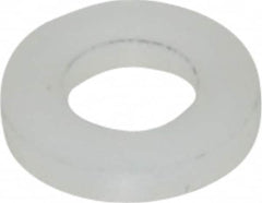 Made in USA - #10 Screw, Grade 6/6 Nylon Standard Flat Washer - 4.93mm ID x 3/8" OD, 1.57mm Thick - Americas Industrial Supply