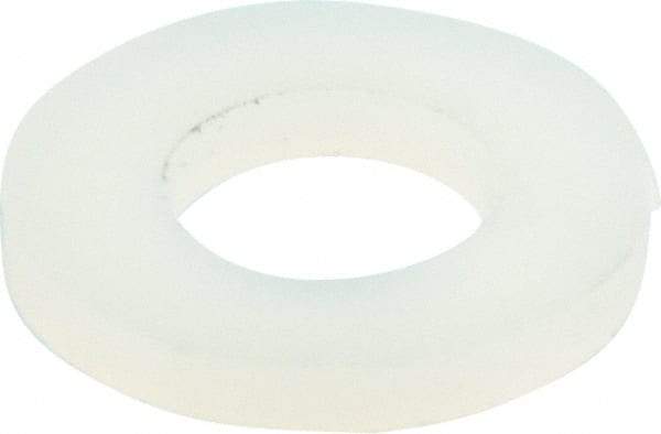 Made in USA - 1/4" Screw, Grade 6/6 Nylon Standard Flat Washer - 6.53mm ID x 1/2" OD, 1.57mm Thick - Americas Industrial Supply