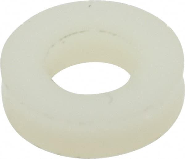Made in USA - 1/4" Screw, Grade 6/6 Nylon Standard Flat Washer - 6.53mm ID x 1/2" OD, 3.18mm Thick - Americas Industrial Supply