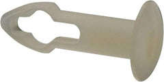 Made in USA - 5/32" Hole Diam, Keyhole Shank, Nylon Panel Rivet - 3/8" Material Thickness, 5/16" Head Diam - Americas Industrial Supply