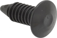 Made in USA - 9/32" Hole Diam, Ratchet Shank, Nylon Panel Rivet - 0.891" Length Under Head, 1/12" to 1/2" Material Thickness, 5/8" Head Diam - Americas Industrial Supply